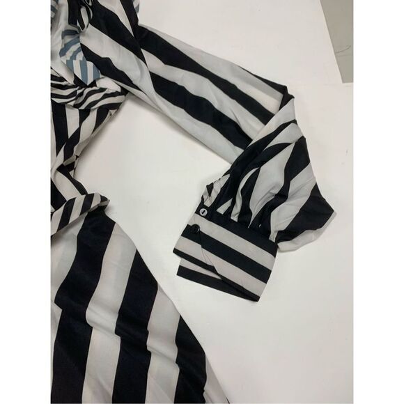 Striped Patterned Ruffled Dress - Picture 3 of 6